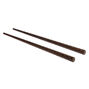 Dark Wooden Quilted Hair Sticks - Brown, 2 Pack,
