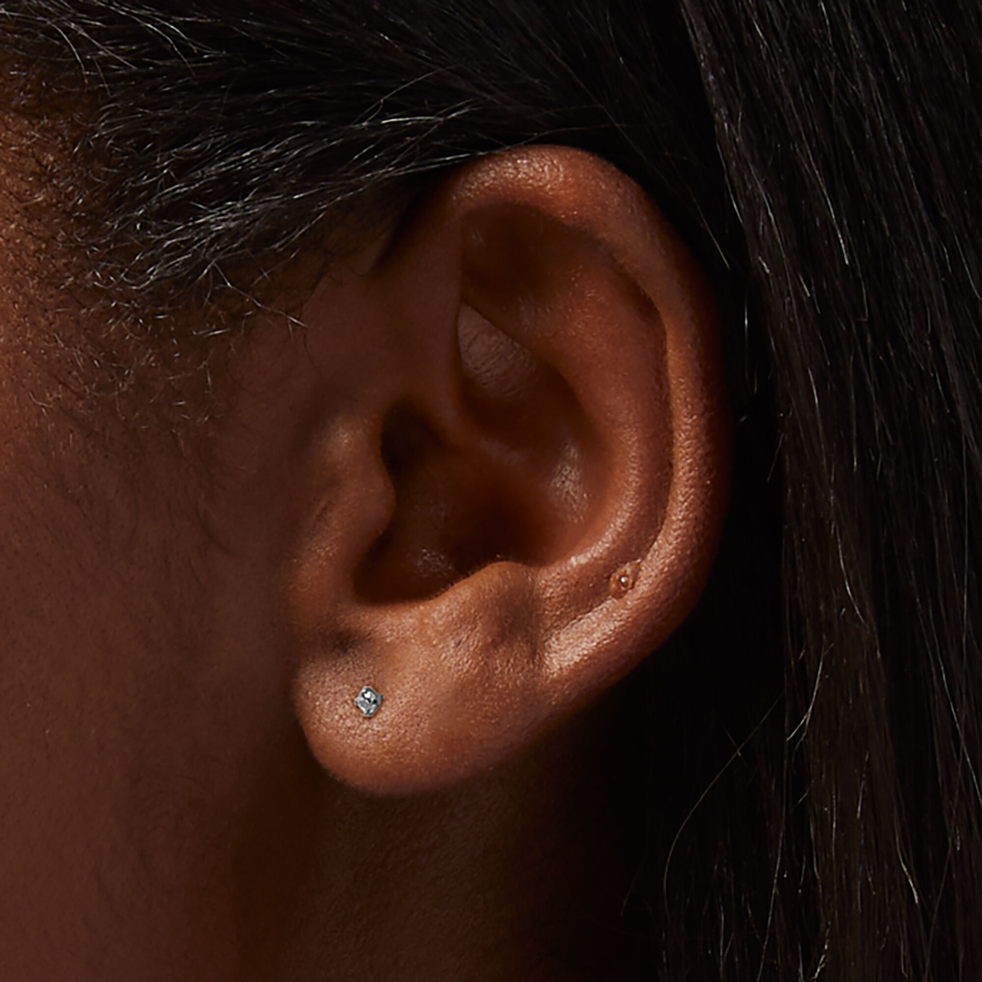 Classic CZ Tiny Diamond Screw Flat Back Earrings | Flat back earrings, Tiny  diamond, Tiny diamond earrings