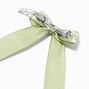 Sage Green Satin Long Tail Hair Bow Clip,