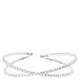 Silver Rhinestone Criss Cross Bracelet,