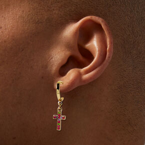 Bright Multicolored Cross Stackables Earring Set - 5 Pack,