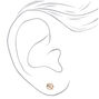 Gold Graduated Crystal Stud Earrings - 9 Pack,