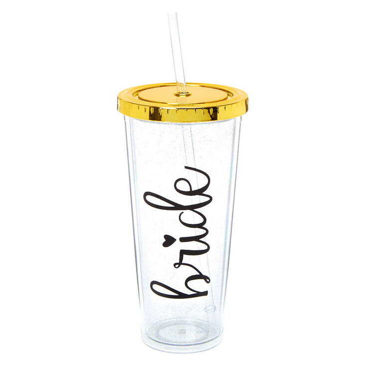 Glitter Bride Tumbler Cup - Gold,