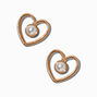 Pearl of Hearts Stud Earrings,