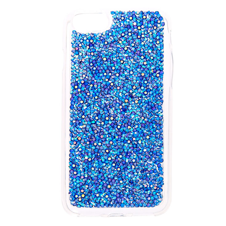 Blue Crushed Crystal Phone Case - Fits iPhone 6/7/8,