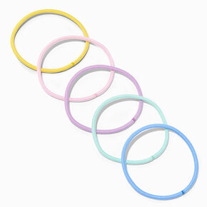 Pastel Tone Lurex Hair Ties - 30 Pack,
