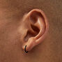 ICING Select Black-tone Titanium 8MM Clicker Hoop Earrings,