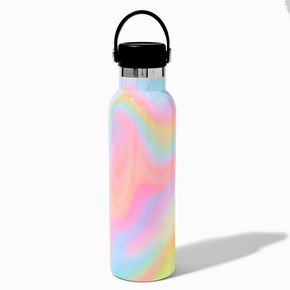 Pastel Rainbow Tie Dye Stainless Steel Water Bottle,
