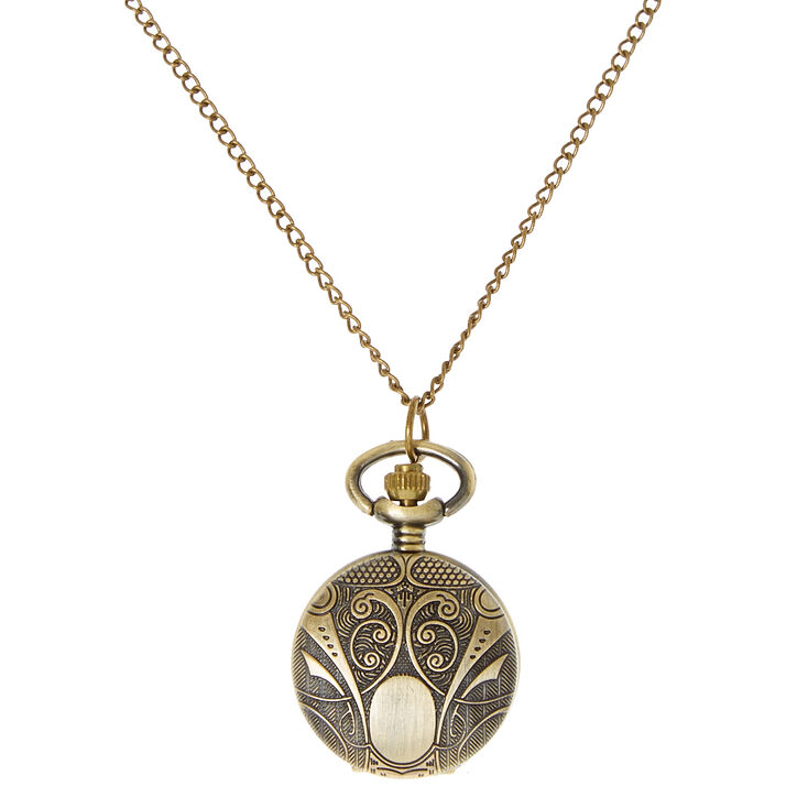 Gold Etched Watch Locket,