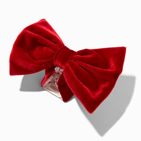 Red Velvet Bow Hair Claw,