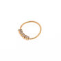 Sterling Silver 24G Gold Crystal Hoop Nose Ring,