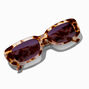 Brown Tortoiseshell Rectangular Sunglasses,