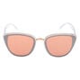 Mirrored Mod White Cat Eye Sunglasses,