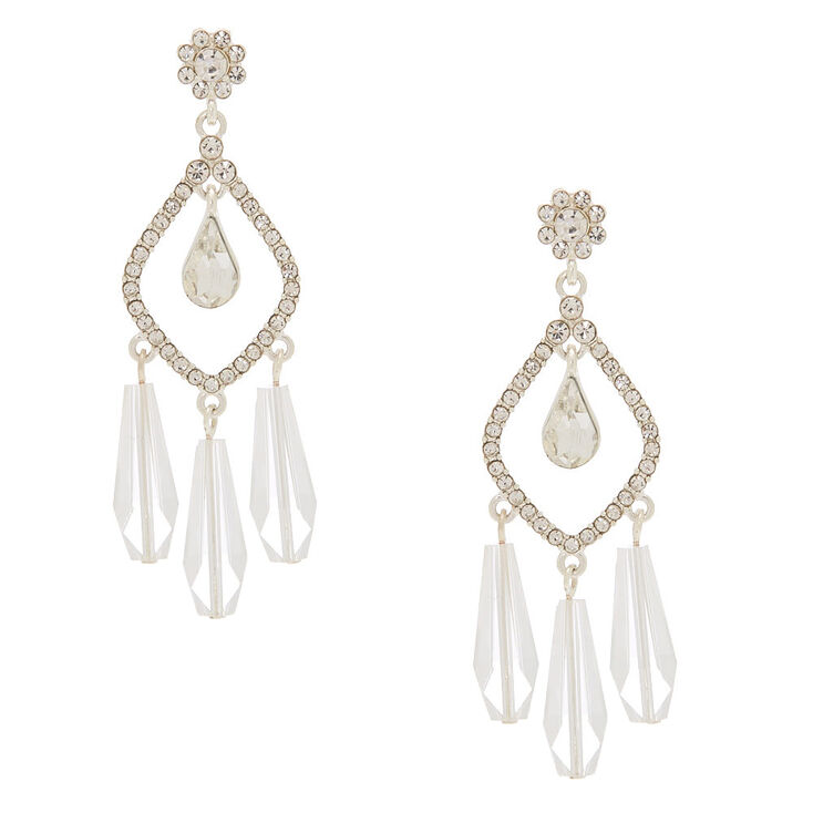 2" Ice Teardrop Drop Earrings,