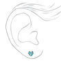 Lovely Hearts Crystal Stud Earrings Set - 6 Pack,