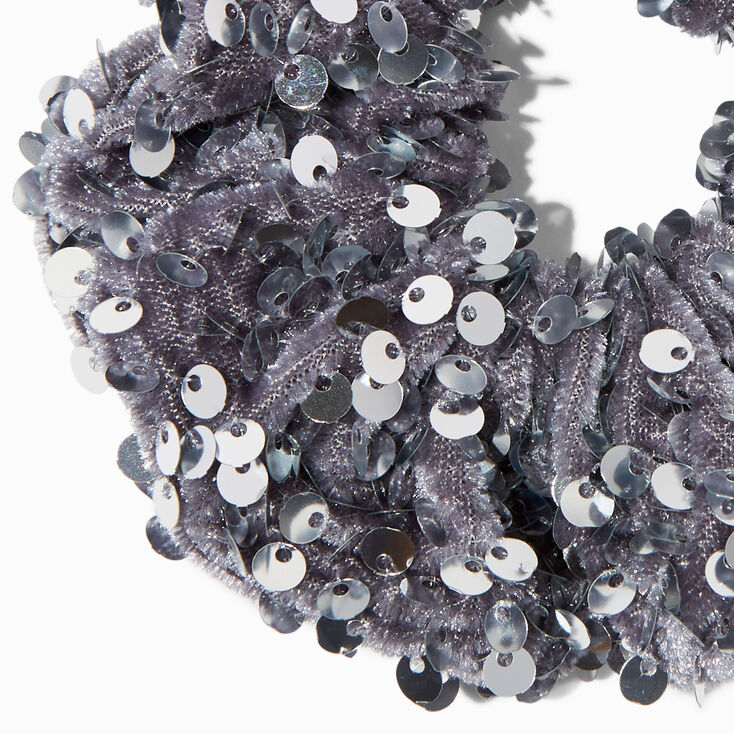 SEQUIN SCRUNCHIE SILVER SEQUIN SCRUNCHIE SILVER