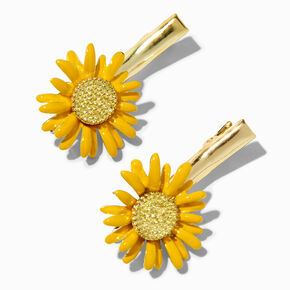 Gold-Tone Sunflower Hair Clips - 2 Pack,