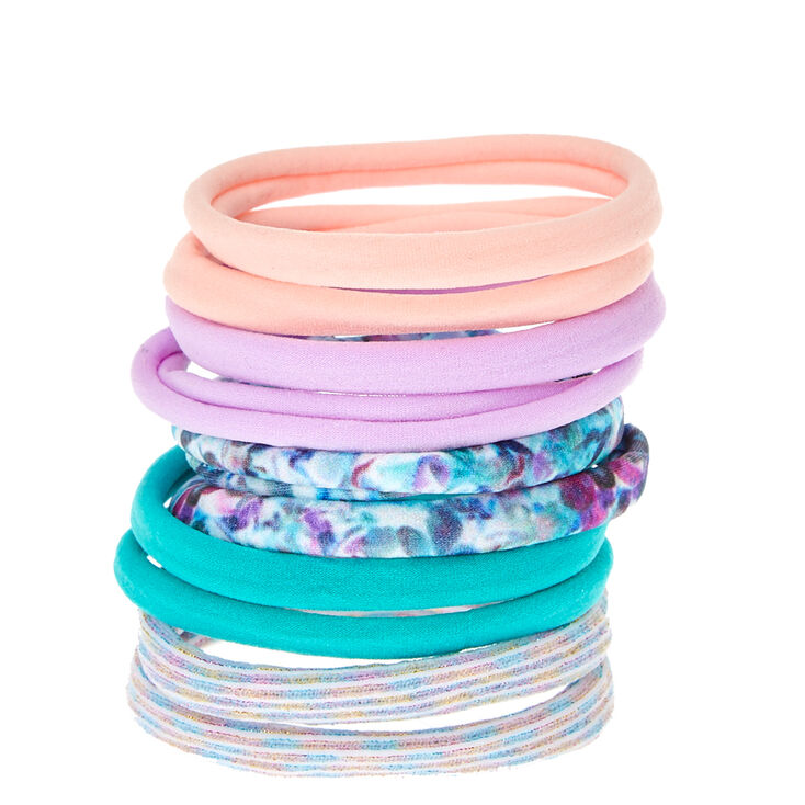 Pastel Floral Rolled Hair Ties,