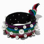 Pearl-Embellished Rainbow Print Hair Tie,
