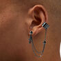 Black Sword &amp; Cross Connector Cuff Earring Stackables - 5 Pack,