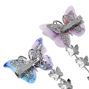 Silver-tone Pastel Butterfly Dangle Hair Clips - 2 Pack,