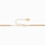 Gold O-Ring Y-Neck Multi-Strand Choker Necklace,