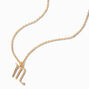 Gold Zodiac Symbol Pendant Necklace - Scorpio,