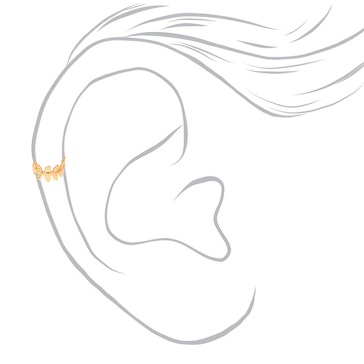 Mixed Metal Leaf Ear Cuffs - 3 Pack,