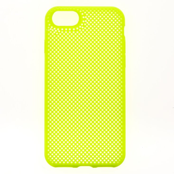Neon Yellow Perforated Phone Case - Fits iPhone 6/7/8/SE,