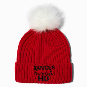 &quot;Santa&#39;s Favorite Ho&quot; Red Beanie Hat,