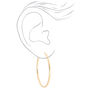 Mixed Metal 40MM Clip On Hoop Earrings - 3 Pack,