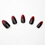 Red &amp; Black Ombre Stiletto Faux Nail Set - 24 Pack,