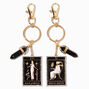Best Friends Best Bitches Tarot Card Keychains - 2 Pack,