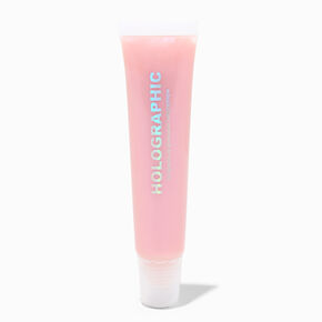 Holographic Pink Glossy Lip Gloss Tube,