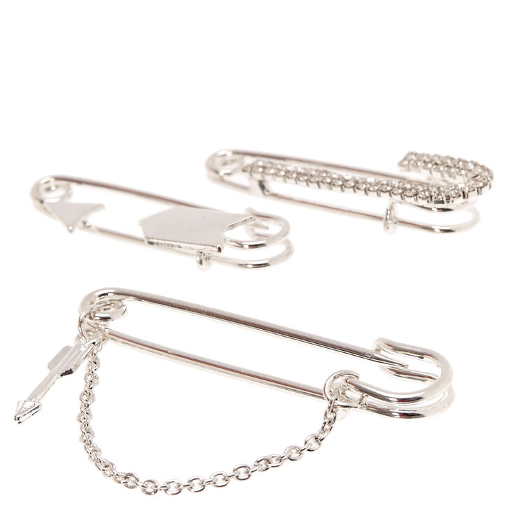 Silver Safety Pin Set,