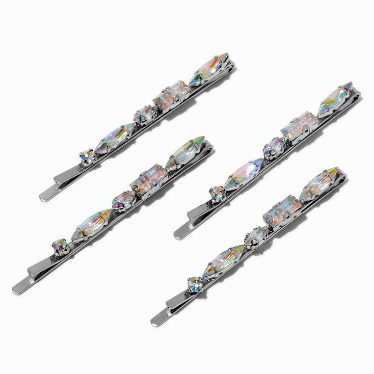 Iridescent Gemstone Hair Pins - 4 Pack,