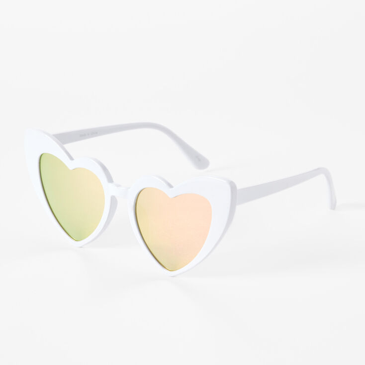 White Heart Rainbow Lens Sunglasses,