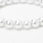 Classic Pearl Stretch Bracelet - White,