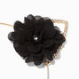 Black Rosette Gold Cat Ears Headband,