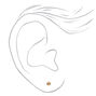 14kt White Gold 3mm November Light Topaz Crystal Ear Piercing Kit with Ear Care Solution,