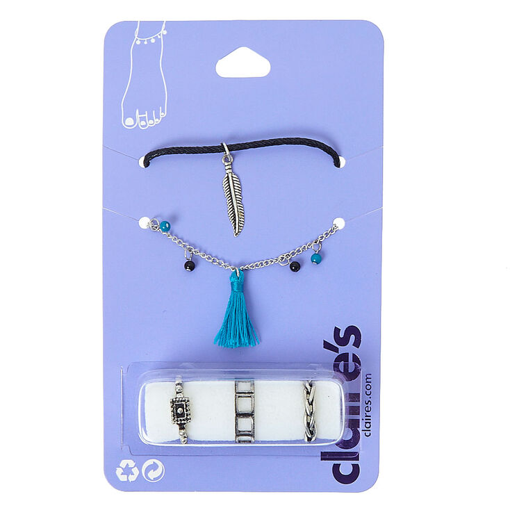 Leaf & Tassel Anklet & Toe Ring Collection,