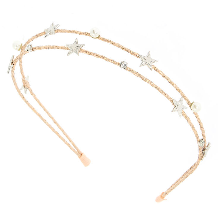 Night Sky Two Row Headband - Pink,