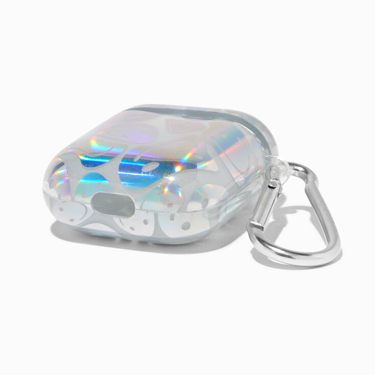 Wavy Happy Faces Holographic Earbud Case Cover - Compatible With Apple AirPods&reg;,