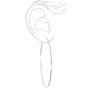 Silver 100MM Hoop Earrings,