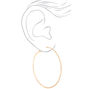 Mixed Metal 50MM Sleek Textured Hoop Earrings - 6 Pack,