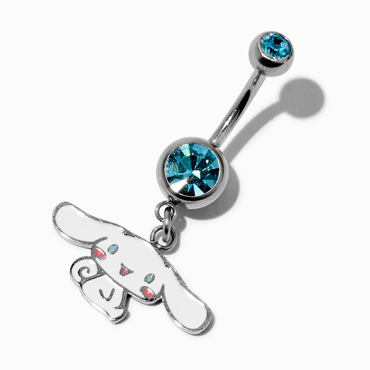 Cinnamoroll&trade; 14G Blue Stone Charm Belly Bar,