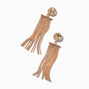 Gold-tone Fringe 2&quot; Drop Earrings,