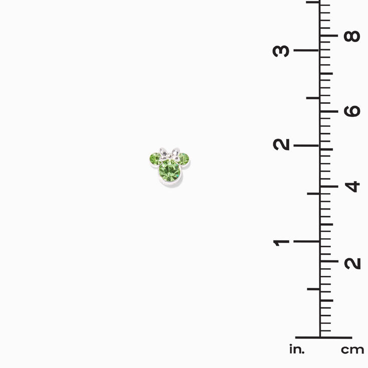 &copy;Disney Minnie Mouse Birthstone Sterling Silver Stud Earrings - August,