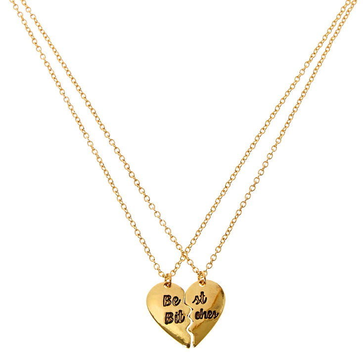 Gold-Tone Best B*tches Necklace Set,
