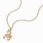 Gold Zodiac Symbol Pendant Necklace - Scorpio,